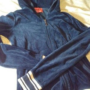 Navy blue velvet sweater